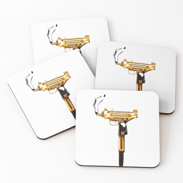 Item preview, gold uzi sticker tyoebeat , designed and sold by deztees.