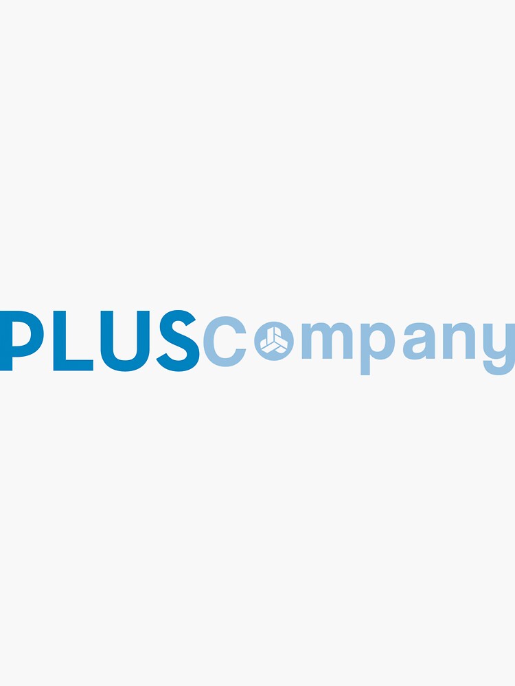 "Plus Company Full Horizontal" Sticker by plusco | Redbubble