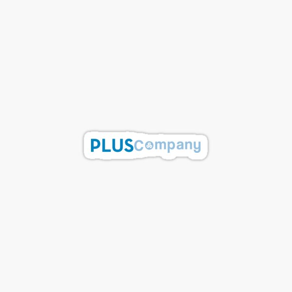"Plus Company Full Horizontal" Sticker by plusco | Redbubble