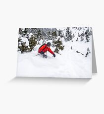 Tief in den Whistler Pow Pow Grußkarte
