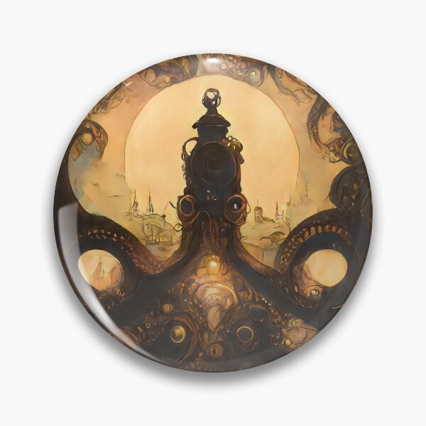 Item preview, Steampunk Cephalopod designed and sold by Deep-Fried-Ai.