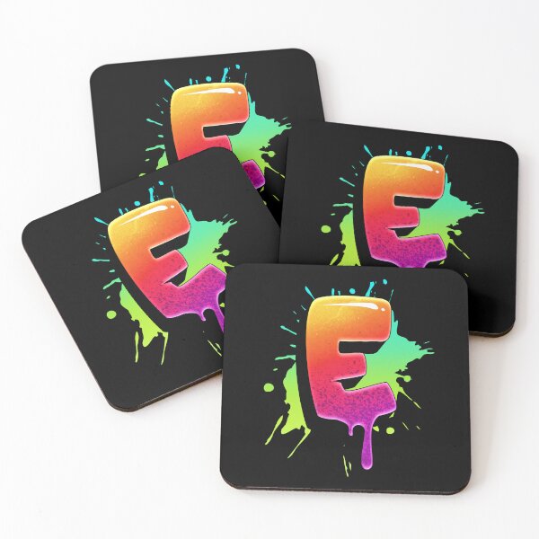 Item preview, Graffiti Letters E Letter Colorful Paint Splash Style designed and sold by ToTheNextLetter.