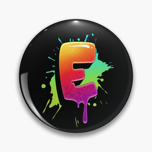 Item preview, Graffiti Letters E Letter Colorful Paint Splash Style designed and sold by ToTheNextLetter.