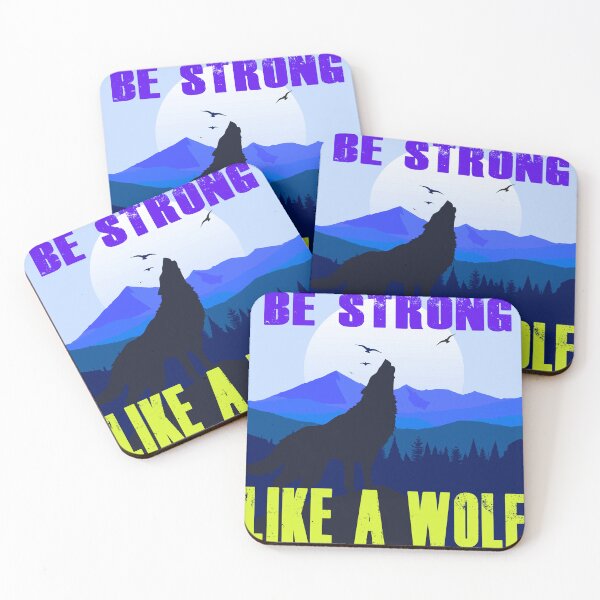 Item preview, Be Strong Like A Wolf - Retro Colors 8 designed and sold by Art-by-Geoff.