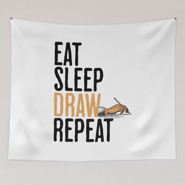 Item preview, Eat Sleep Draw Repeat - Artist Humor designed and sold by AlanPhotoArt.