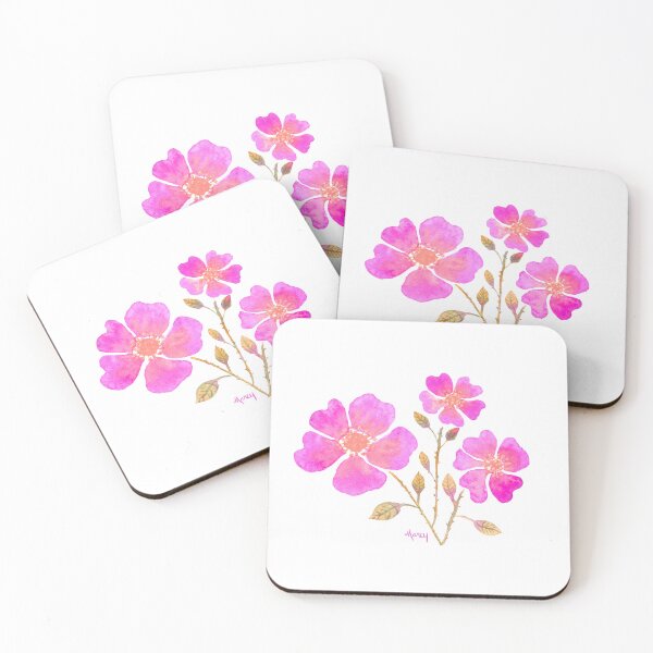 Item preview, Wild Roses in Hot Pink designed and sold by MarcyBrennanArt.