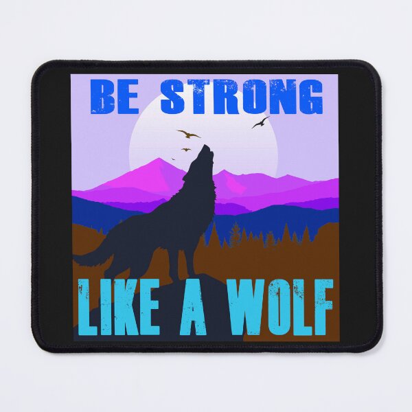 Item preview, Be Strong Like A Wolf - Retro Colors 14 designed and sold by Art-by-Geoff.