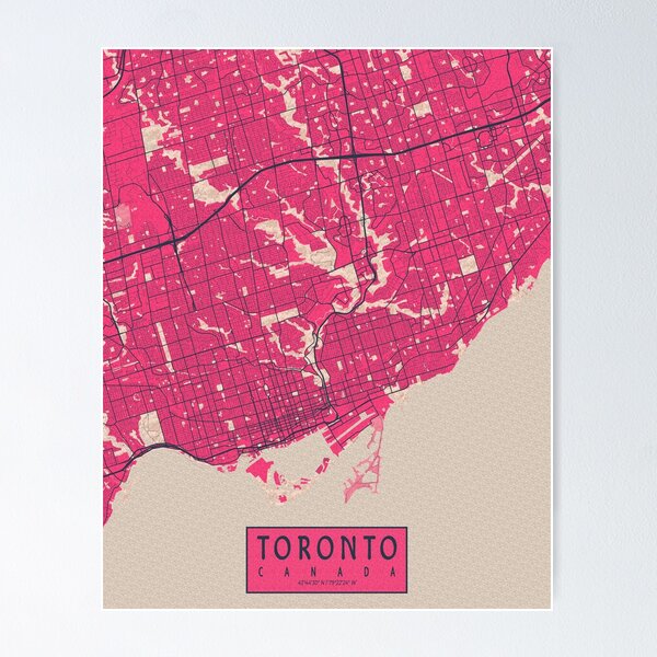 Long Branch Map Etobicoke, Toronto Neighbourhood Art Print -  Canada