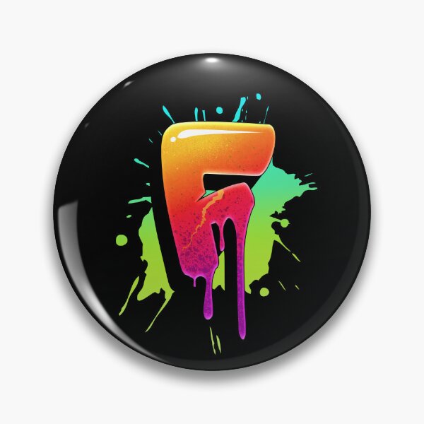 Item preview, Graffiti Letters F Letter Colorful Paint Splash Style designed and sold by ToTheNextLetter.
