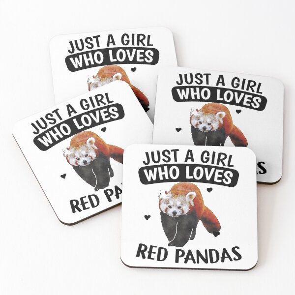 Item preview,  Red Panda just a girl who loves pandas shirts, red Panda just a girl who loves pandas phone cases, red Panda just a girl who loves pandas masks  designed and sold by Poussyarts.