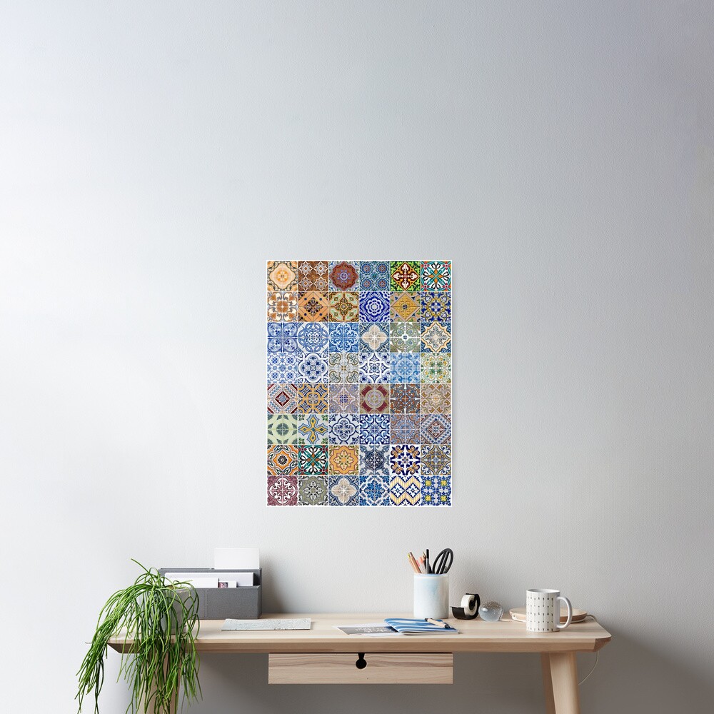 "Set of 48 ceramic tiles patterns" Poster for Sale by homydesign