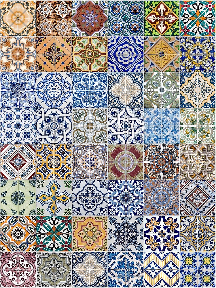 Set of 48 ceramic tiles patterns by homydesign