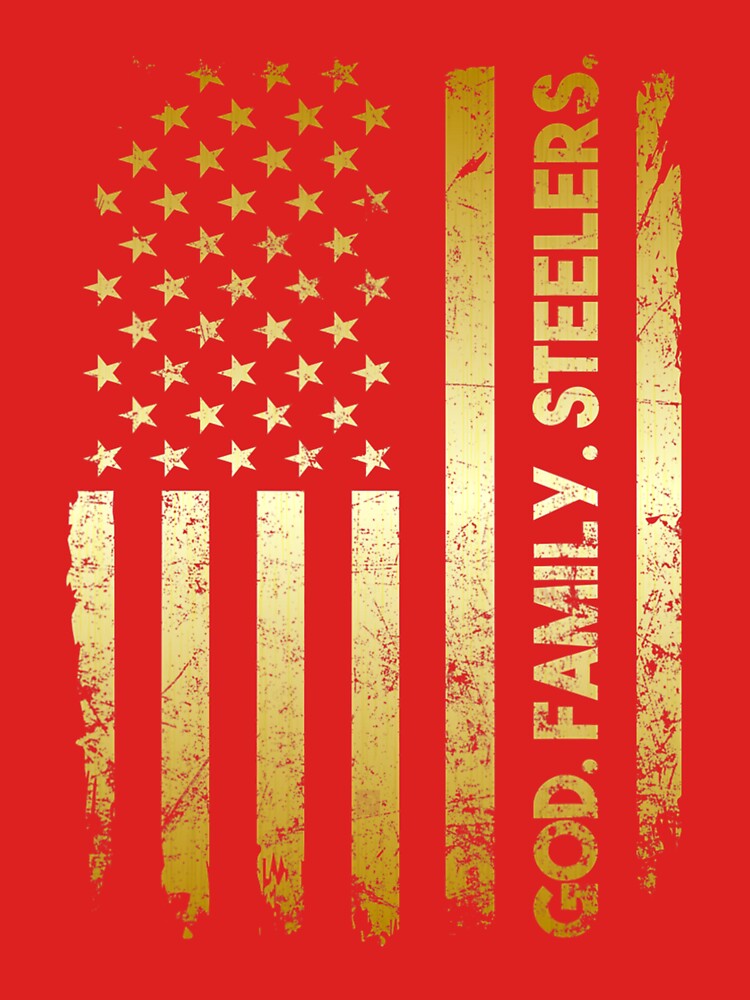 God Family Steelers Pro Us Flag Shirt Father's Day Dad Shirt - TeeUni