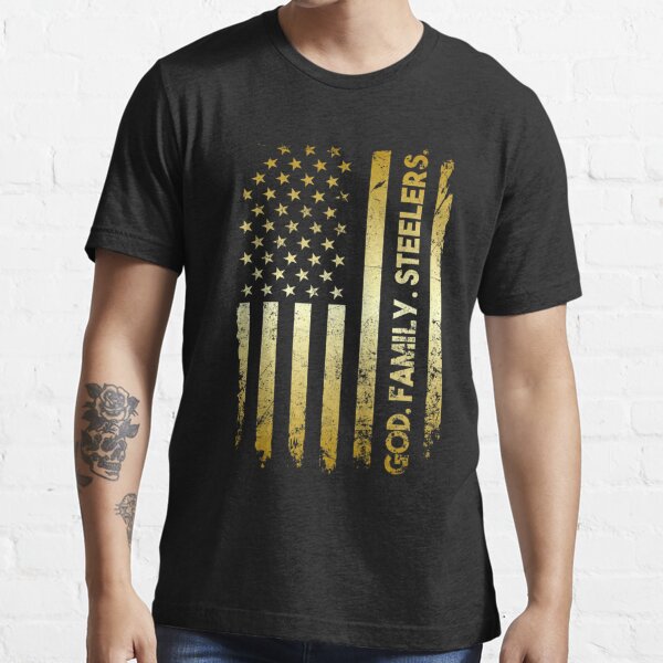 American Flag God Family Steeler Military Veteran' Men's T-Shirt