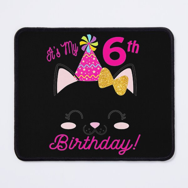 Item preview, Kids Its My 6th Birthday Shirt Girl Kitty Cat theme Party (six) Premium designed and sold by AlbertWolfSH.