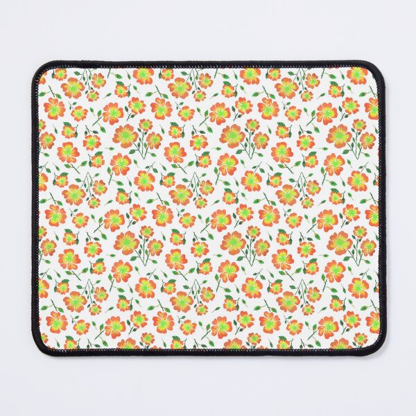 Item preview, Wild Roses in Orange designed and sold by MarcyBrennanArt.