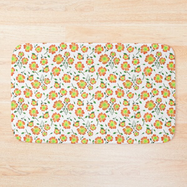Item preview, Wild Roses in Orange designed and sold by MarcyBrennanArt.
