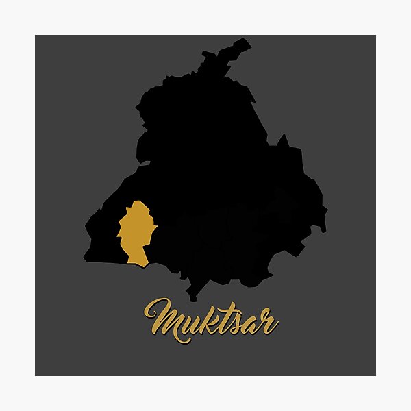 ਪੰਜਾਬ / Punjab Map outline 