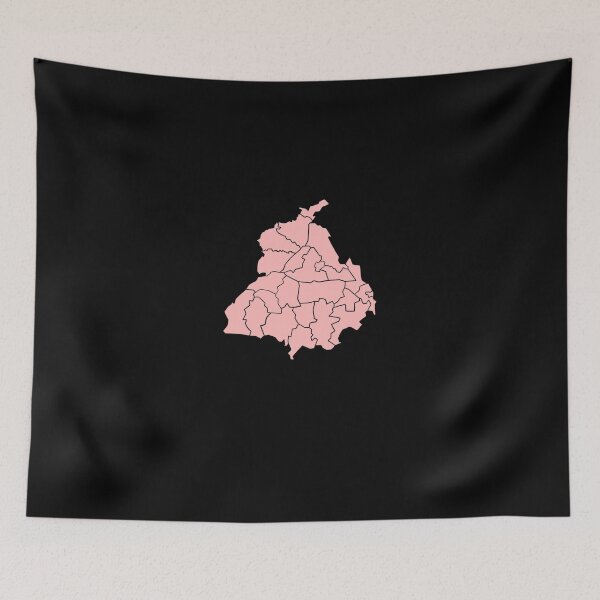 Item preview, Pink Punjab Map designed and sold by jasleenM.