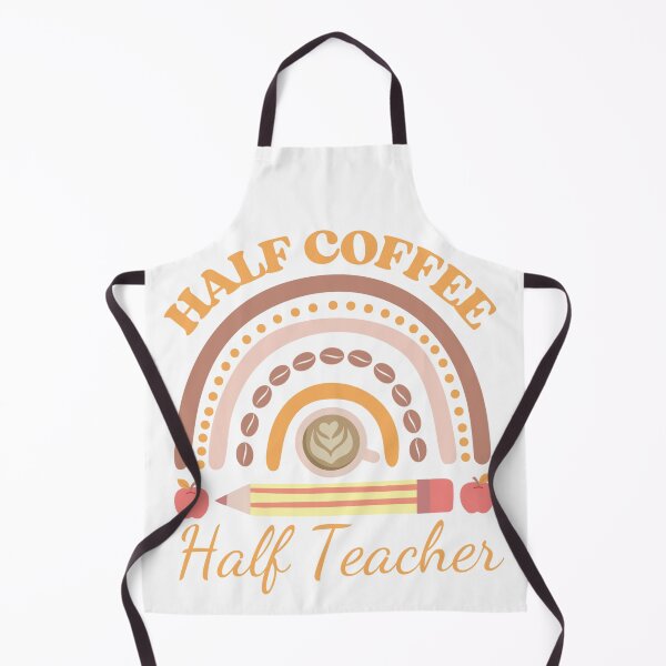 Aperçu de l'œuvre Moitié Café Moitié Professeur Rainbow Back To School créée et vendue par Got2BSnazzy.