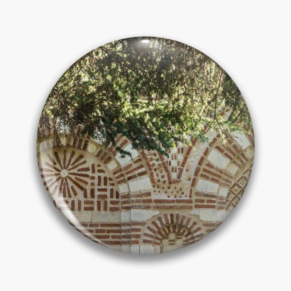 Item preview, Brickwork Like Embroidery - Byzantine Designs of Red Bricks and White Stones designed and sold by Georgia Mizuleva.
