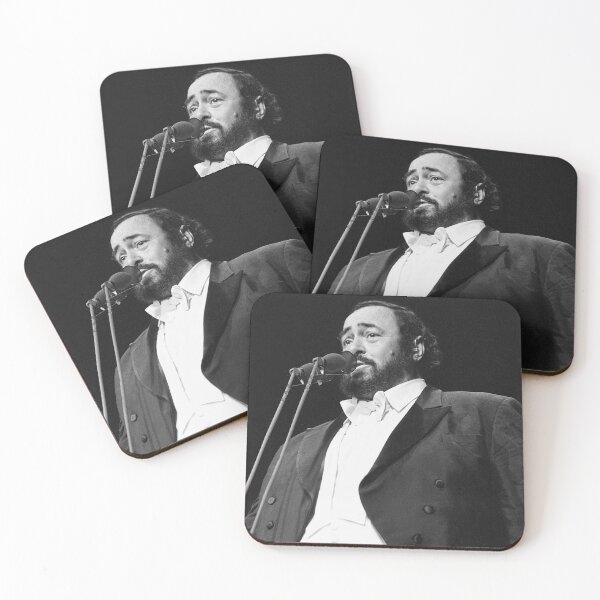 Item preview, Luciano Pavarotti - BW Photograph designed and sold by ConcertImages.