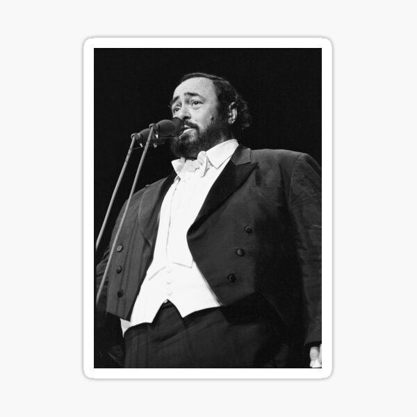 Item preview, Luciano Pavarotti - BW Photograph designed and sold by ConcertImages.