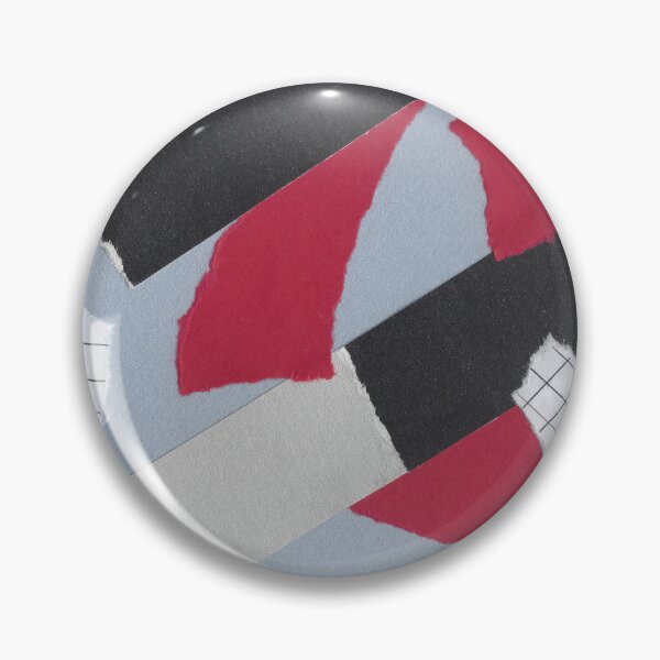 Item preview, Checkers and Bars - Red, Blue, White - Abstract Mixed Torn Paper Collage  designed and sold by GenAumonier.