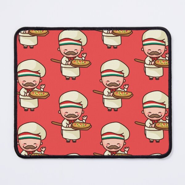 Item preview, Kawaii Cute Italian Pizza Chef Cartoon designed and sold by TwoTenDesign.