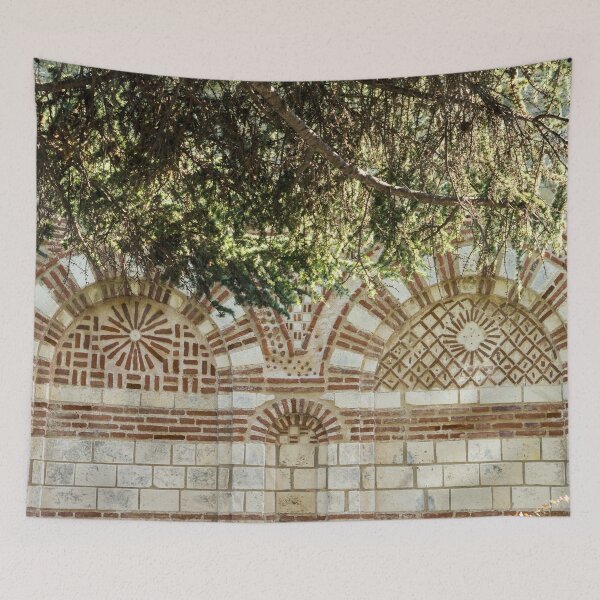 Item preview, Brickwork Like Embroidery - Byzantine Designs of Red Bricks and White Stones designed and sold by Georgia Mizuleva.