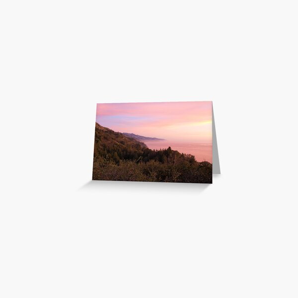 Big Sur pink sunset Greeting Card