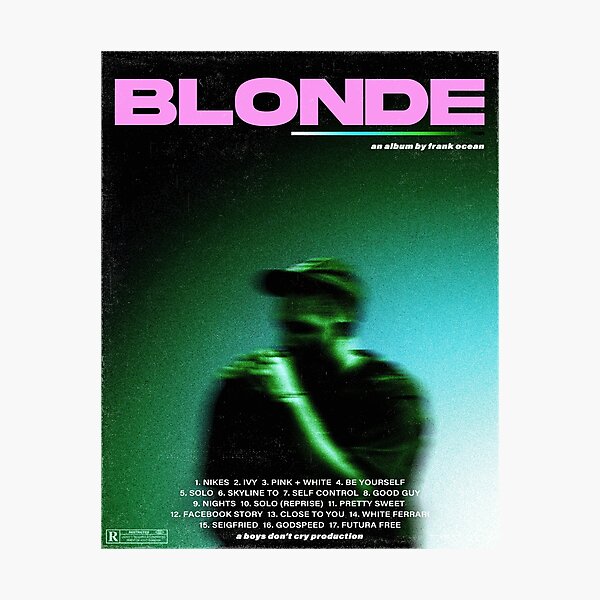 Frank Ocean Blonde "Movie Poster" Photographic Print