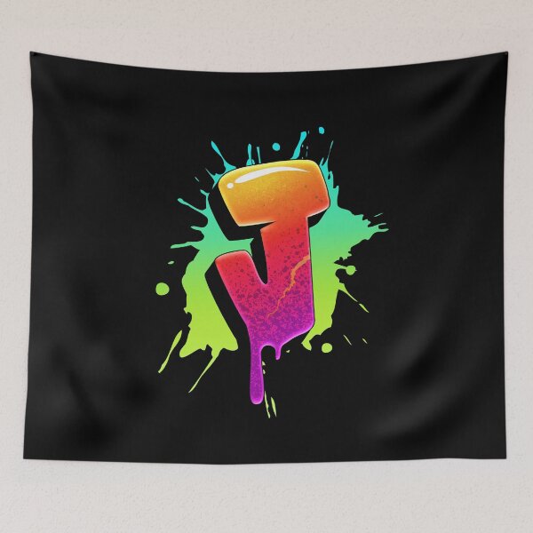 Item preview, Graffiti Letters J Letter Colorful Paint Splash Style designed and sold by ToTheNextLetter.