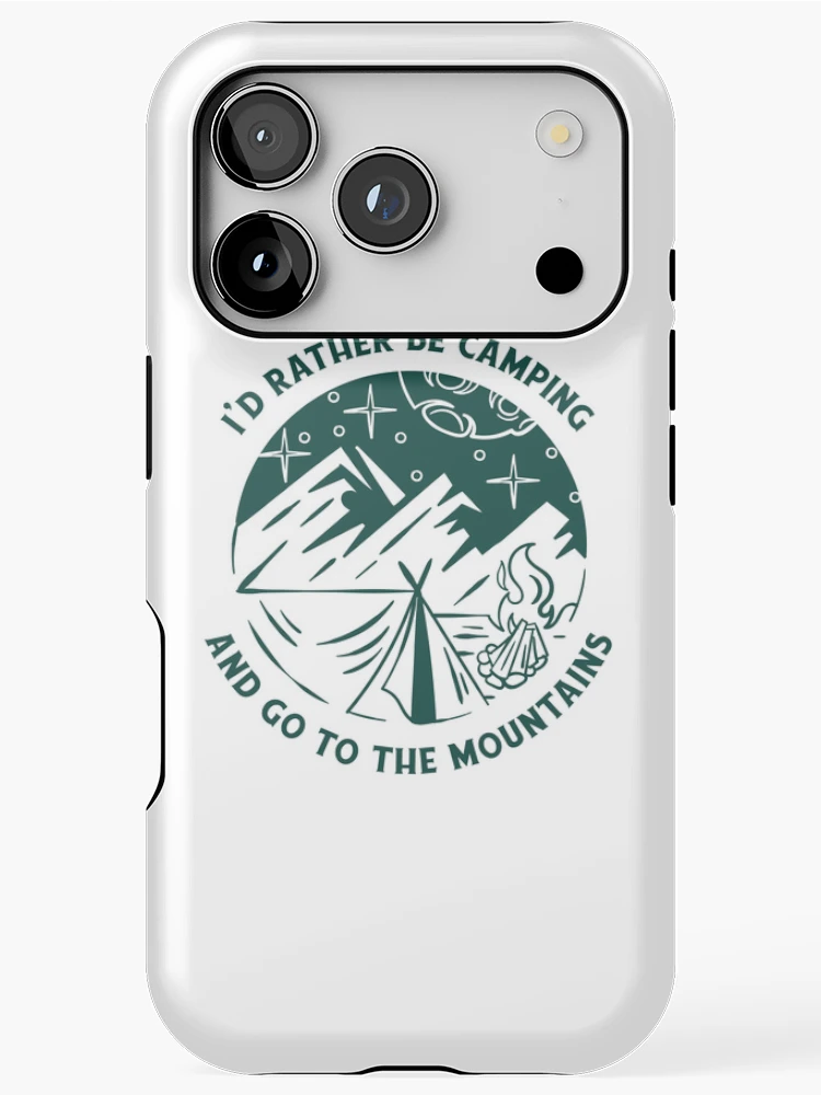 Thumbnail 1 of 4, iPhone Case, I'D RATHER BE CAMPING designed and sold by Ravian Reva.
