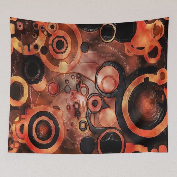 Item preview, Orange And Black Lava Fractal designed and sold by MurphyMorganGifts.