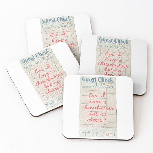 Item preview, Guest Check Can I Have A Cheeseburger But No Cheese designed and sold by PODLAVADIA ⭐ ⭐ ⭐ ⭐ ⭐.