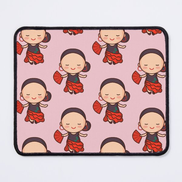 Item preview, Kawaii Cute Spanish Flamenco Dancer Cartoon designed and sold by TwoTenDesign.