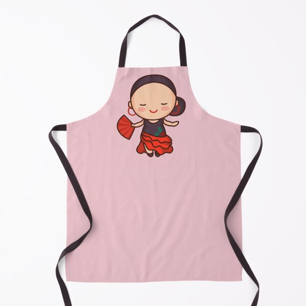 Item preview, Kawaii Cute Spanish Flamenco Dancer Cartoon designed and sold by TwoTenDesign.