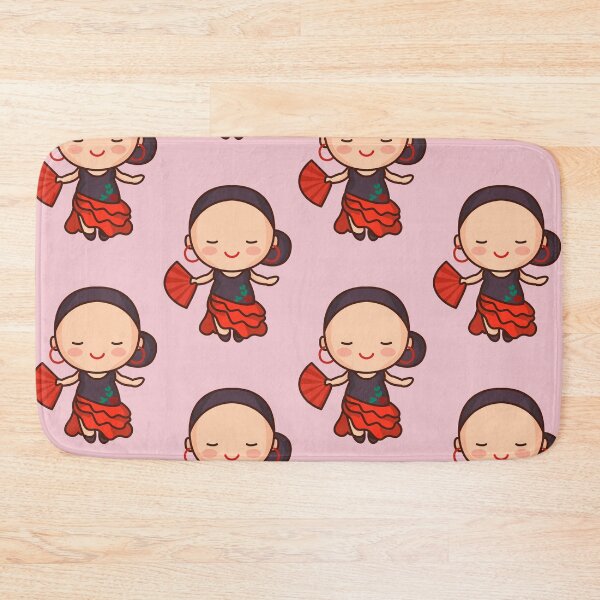 Item preview, Kawaii Cute Spanish Flamenco Dancer Cartoon designed and sold by TwoTenDesign.