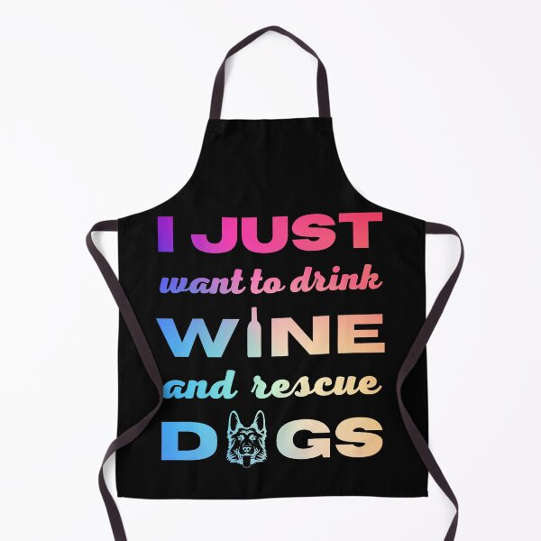 Item preview, I just want to drink wine and rescue dogs. Cute german shepherd quote in gradient style designed and sold by pureblacks.