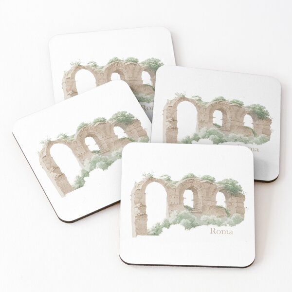 Item preview, Ancient Roman Aqueduct - Watercolor Vintage Architecture designed and sold by anthologies.