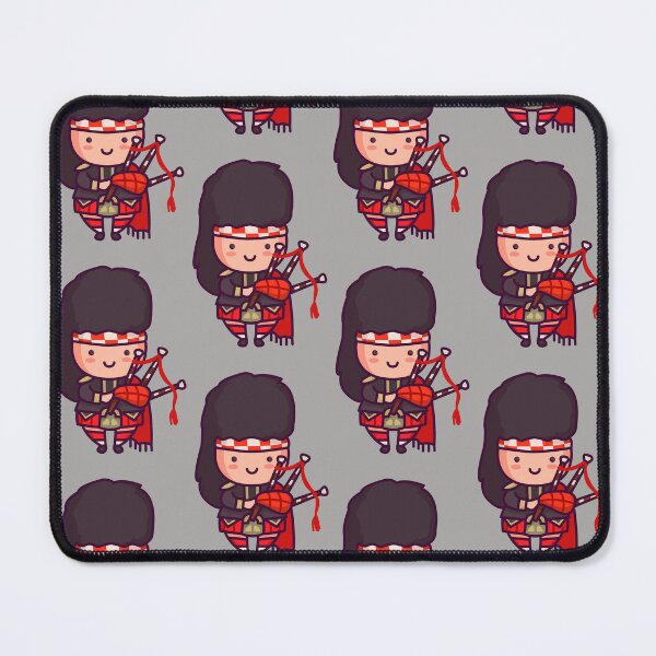 Item preview, Kawaii Cute Scottish Bagpiper Cartoon designed and sold by TwoTenDesign.