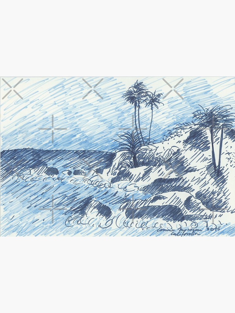 Thumbnail 3 of 3, Poster, Laguna Beach Marker Sketch designed and sold by laviniamorozan.