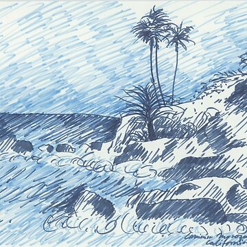 Artwork thumbnail, Laguna Beach Marker Sketch by laviniamorozan