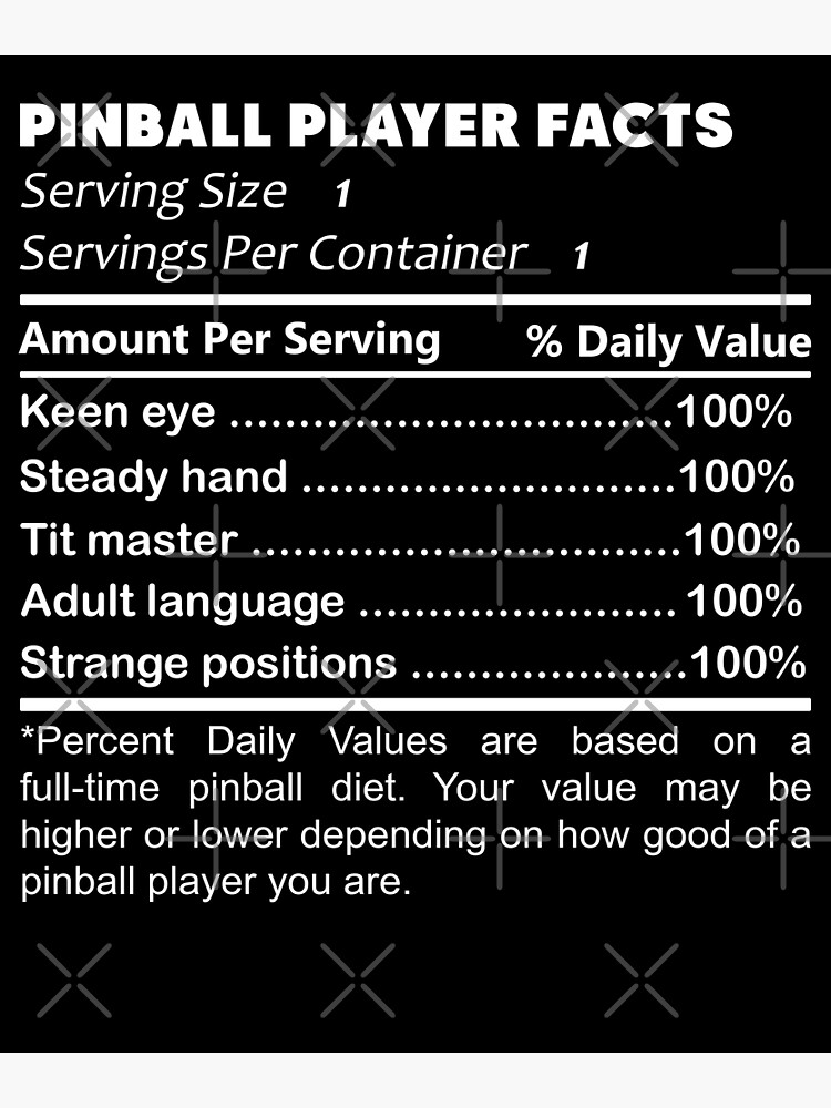 Disover Pinball Player Fact Premium Matte Vertical Poster