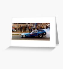 BURNING RUBBER Greeting Card