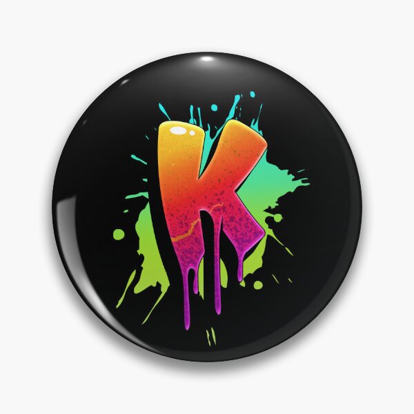 Item preview, Graffiti Letters K Letter Colorful Paint Splash Style designed and sold by ToTheNextLetter.