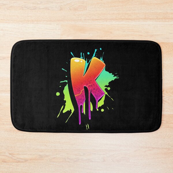 Item preview, Graffiti Letters K Letter Colorful Paint Splash Style designed and sold by ToTheNextLetter.