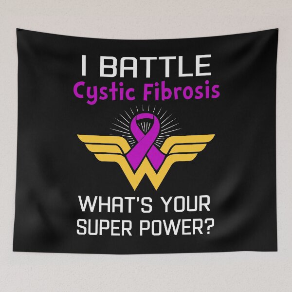 Item preview, I Battle Cystic Fibrosis What's Your Super Power Support Cystic Fibrosis Warrior Gifts  designed and sold by Sabfit.