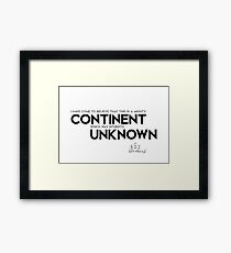 continent unknown - columbus Framed Print